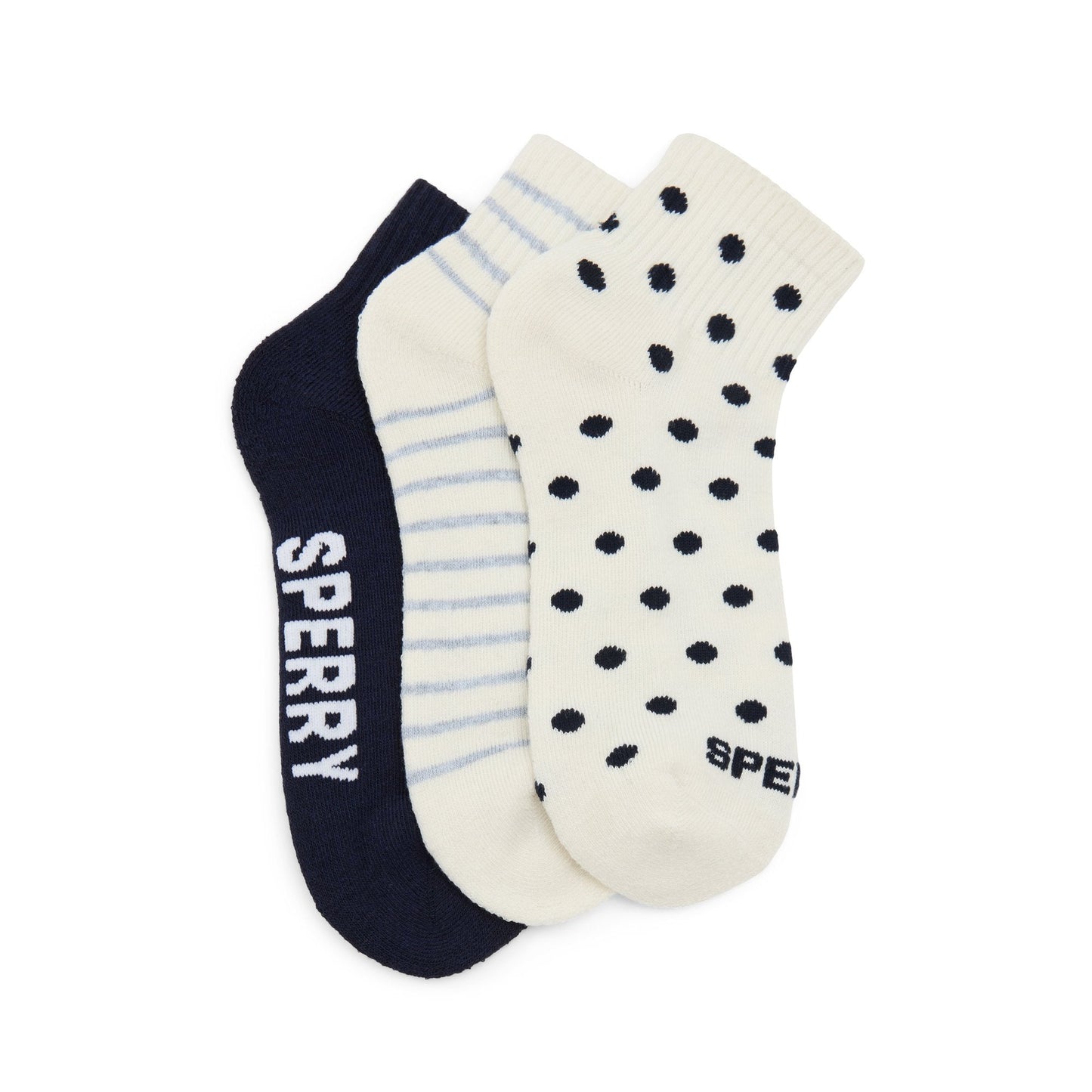 Sperry Ladies 3-Pack Quarter Socks CLOTHING image